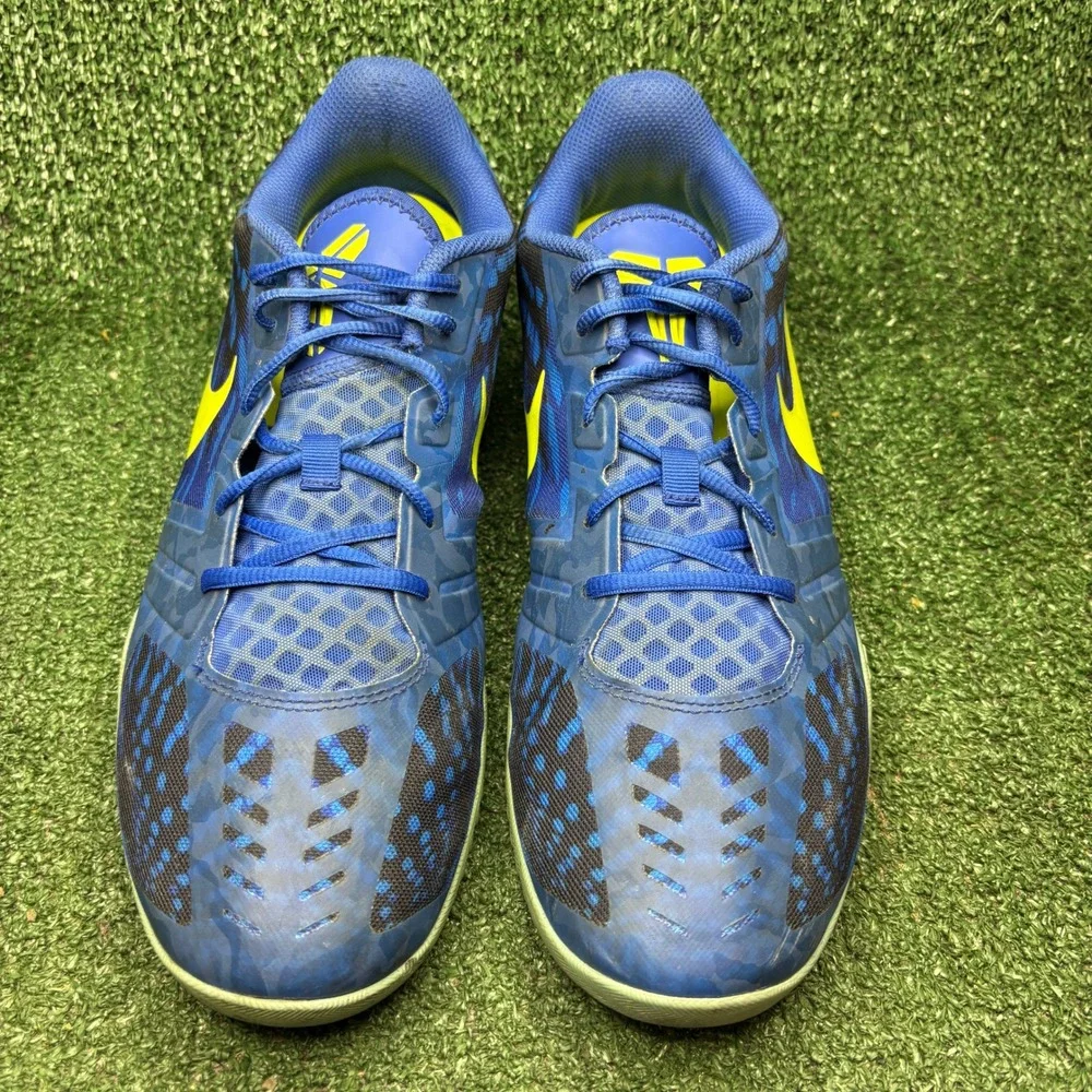 Nike Kobe Mentality Camo Basketball Shoes Sneaker Game Royal Blue Volt Mens 13
